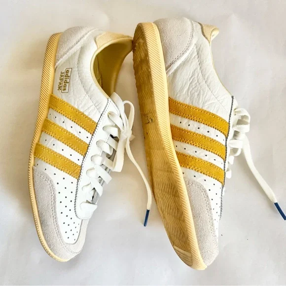 ADIDAS Originals Japan Suede-Trimmed Perforated Leather Sneakers Women's Size 7 - Picture 8 of 16